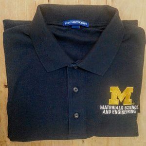 U of Michigan Men’s Navy Blue Polo shirt by Port Authority
